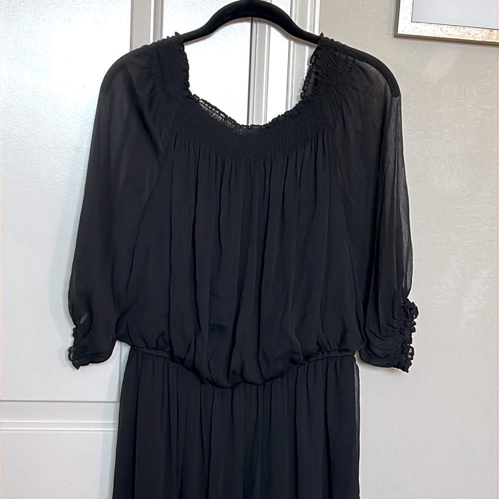 Boston Proper chiffon off shoulder elastic waist dress